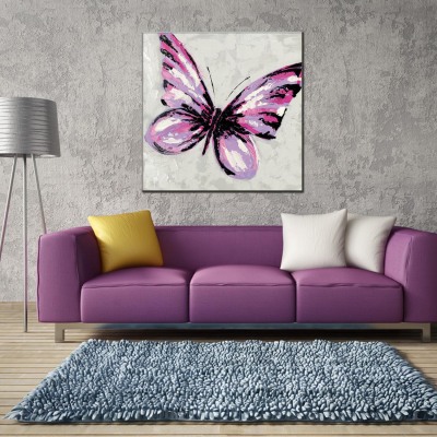 AliExpress Hot Sale Hand Painted Animal Oil Painting Modern Minimalist Decoration Colorful Butterfly Home Hanging Painting One Piece Dropshipping