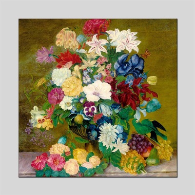 Spot Supply Handmade Painting Guest Room Elevator Corridor Hotel Flower Style Oil Painting Size Support Customization