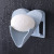 Heart-shaped soap box bathroom suction wall type soap rack bathroom perforation free soap box asphalt soap support set