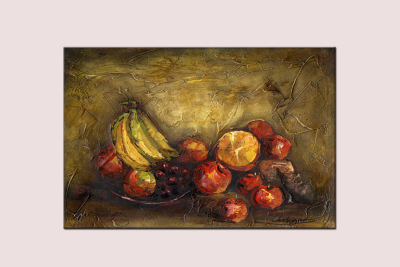 Shengtian European Style Freehand Oil Painting Inkjet Processing Hotel Hotel Hotel Canvas Oil Painting Fruit Decorative Oil Hanging Painting