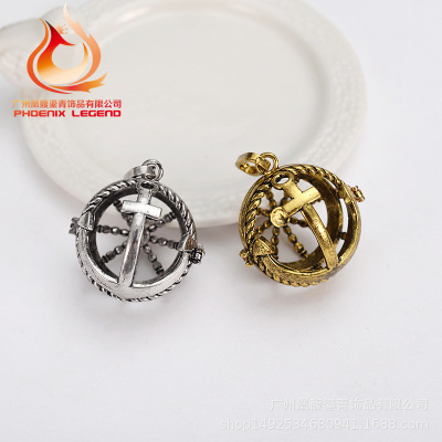 Can put 20mm ball rudder diffuser box send cotton ball Mexican hollow phase box necklace pendant