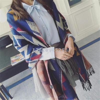 Manufacturers direct autumn and winter national style cashmere tassel scarf female aliexpress