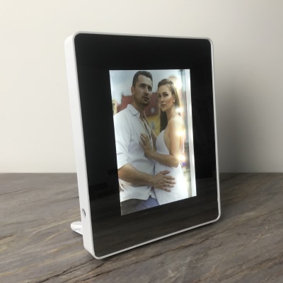 New magic mirror square light is a photo frame, turn off the light is a multifunctional mirror photo frame activity gift photo frame