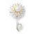 2018 New Rotating Zircon Pearl Dandelion Chafer Brooch Women's Cardigan Pendant Clothing Accessories Corsage