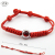 Simple new alloy glass beads pure manual wax line woven diamond knot bracelet manufacturers customized wholesale