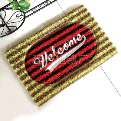 2019 new door mat alphabetic embossed stripe non-slip carpet foyer pad non-slip pad manufacturers direct