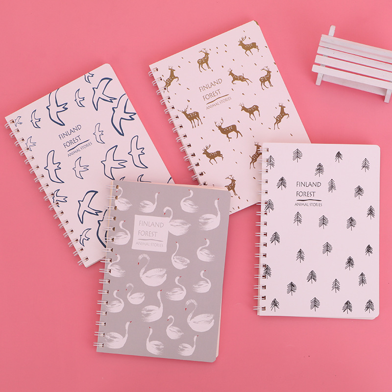 新款学生文具用品笔记本定制卡通记事线圈本商务活页日记本子定做