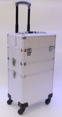 Aluminum Trolley Case Universal Wheel Large Capacity Drawbar Cosmetic Case Cosmetic Tool Case Multi-Function Storage Box