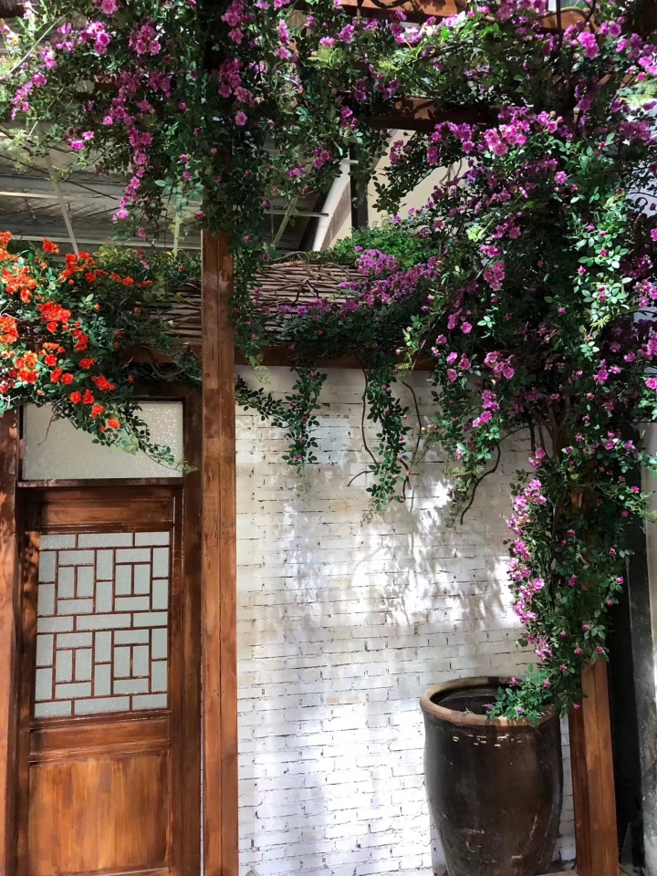 仿真植物墙 假豆花造景 草皮 仿真花背景墙花墙 ，高仿真植物画