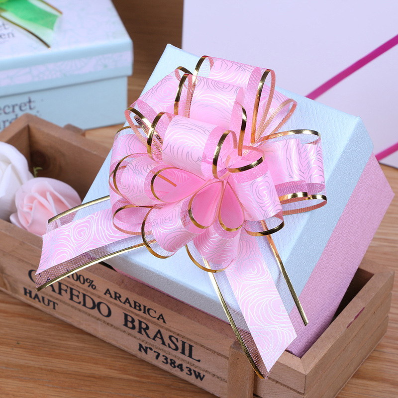 【新品上市】 鲜花包装 金边球花 结婚婚车装饰球花拉花 厂家直销