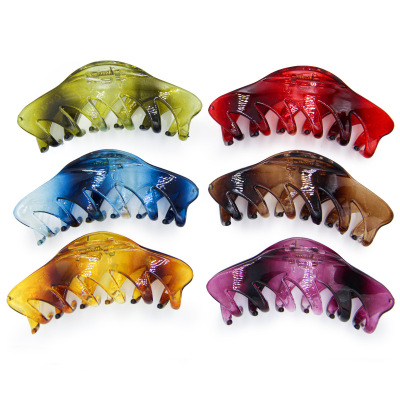 PC Continuous feeding Crescent Shaped Color Plastic resin hairpin bath Ponytail coil hair boutique selling head accessories