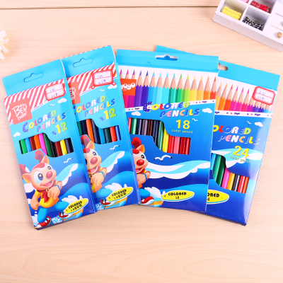 Zhongbang Stationery Honor Produced Color Box Package 12 Color 18 Color 24 Color Lead Art Painting Beginner Set