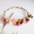 Heart rhyme garland children 's hair hoop pink PE terms flower headband European and American wedding holiday travel memorial hair ornaments