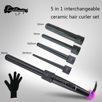 Hot style 5 with 1 multi-function curling iron ceramic hair set tube change perm quality assurance