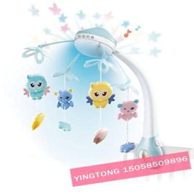2019 Hot sell remote control baby projection and night light bed bell multifunction baby crib mobile 