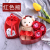 Heart-shaped box stuffed bear 3 flowers