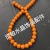 8# round bead porcelain orange