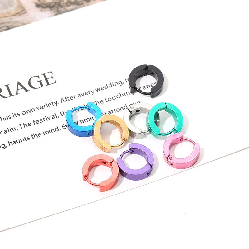 厂家批发直销优质钛钢朋克假耳钉耳环不克风潮流行情侣耳饰耳扣