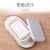 Simple square plastic soap box with cover dustproof soap rack bathroom double layer moisture breathable soap drag