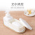 Simple square plastic soap box with cover dustproof soap rack bathroom double layer moisture breathable soap drag