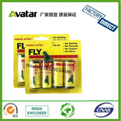 Hanging EDGE LEAF Fly Glue Ribbon Trap 4PCS Per card Disposable Fly Glue Trap Fly Glue Roll