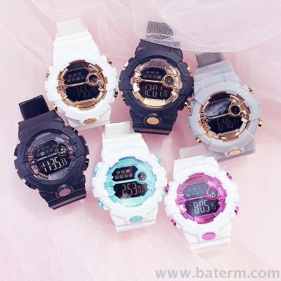 Candy color super fire harajuku ins sports men and women students functional electronic watches