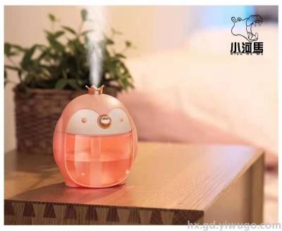 New Mini Cute Click Humidifier Led Chromatic Night Light Usb Book Light Fan Three-in-One Hydrating Humidifier