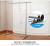 Clothes-rack floor single stainless steel clothes-rod drying rack household simple telescopic shelf indoor