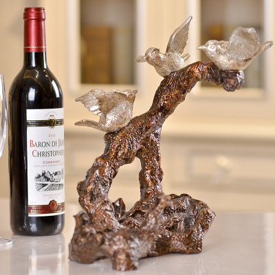 American country archaism does old Brittany spirit bird to place a home decoration resin birds red wine frame soft decoration