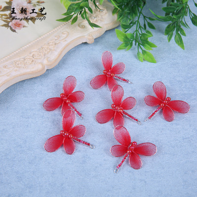 The manufacturer supplies 5cm beaded dragonfly hand-made silk socks dragonfly accessories sample clothing wholesale