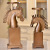 Wholesale set of 2 horse head candlestick restoring ancient ways resin handicraft American country places an international wind study adornment gift