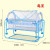 Neophyte crib with roller removable cradle bed portable multi-function crib