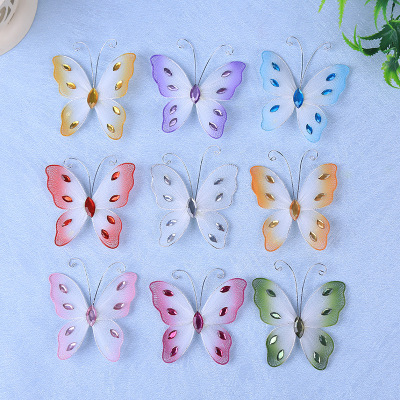 Butterfly accessories manual simulation gradient set Butterfly 7.5cm screen Butterfly manufacturers wholesale