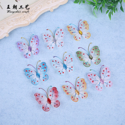 The factory supplies 5cm leaves color butterfly handmade leaving small butterfly accessories props wholesale