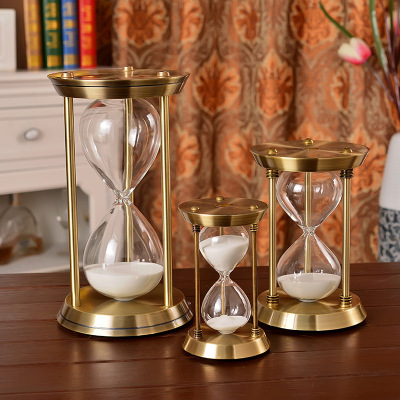 Sell vintage to make 2 metal hourglass timer to decorate a wedding gift model room soft pack gift