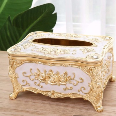 Creative Household Small Size European Tissue Box Paper Extraction Box Creative Hotel Acrylic Desktop Tissue Box Tissue Box