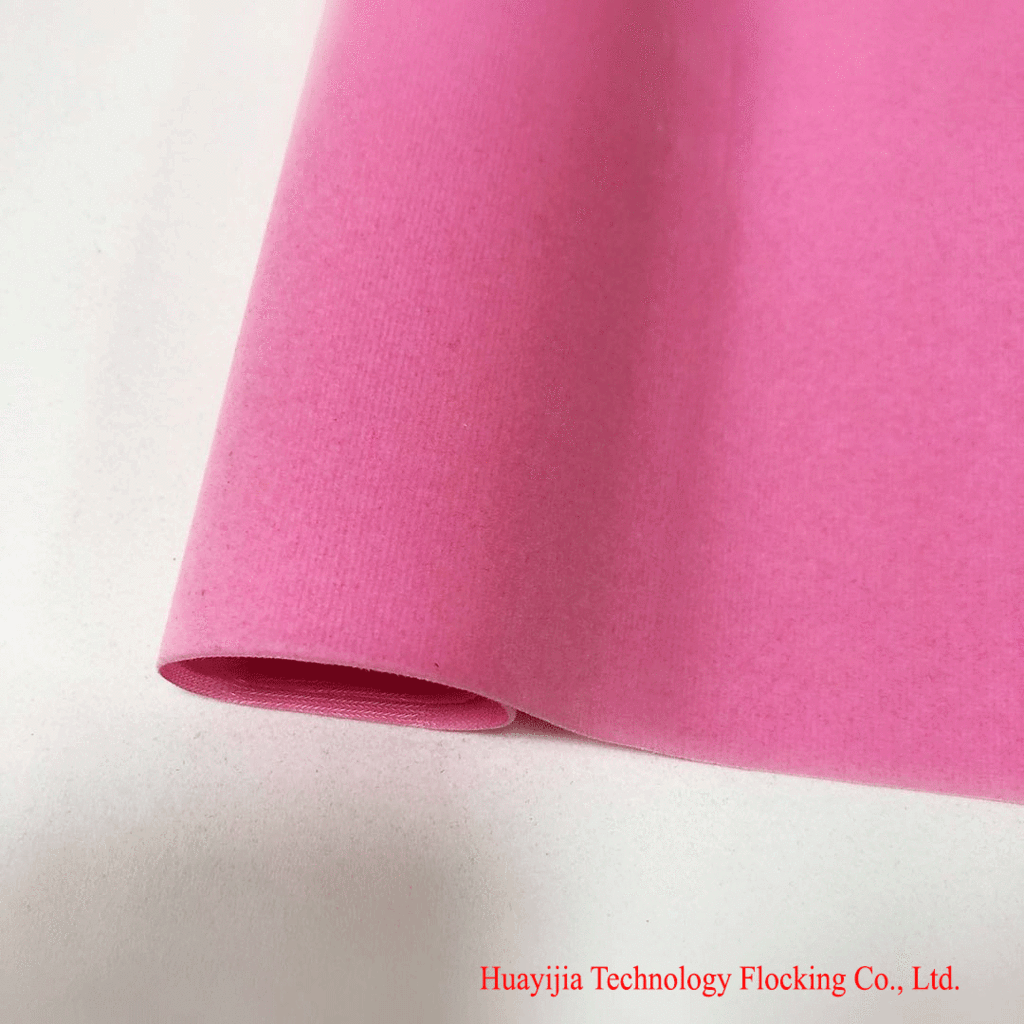 Supply Warp Knitted Bottom Flocking Cloth Pink Short Plush Stage Clothing Fabric Jewelry Bag Flannel Fabric Wholesale