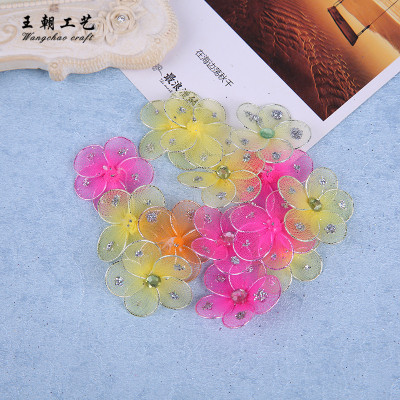 Color small plum blossom 3cm simulation handmade clothing accessories to sample volunteer wholesale