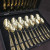 Stainless steel large spoon large fork small spoon table knife titanium gold rose gold 602-24pcs