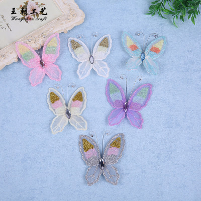 Simulation fashionable butterfly 10CM silk socks butterfly accessories manufacturers can be dispatched wholesale