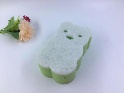 Bear double sponge cleaning cartoon creative sponge cleaning