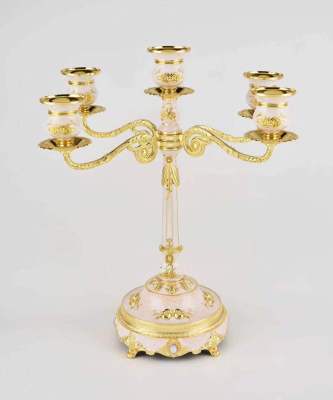 Five-Head European Style Candle Holder European-Style Romantic Candle Dinner Candle Holder Table Decoration Wedding Table Five-Head Candle Holder