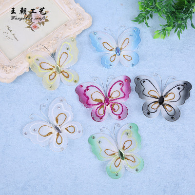 10CM bright pink butterfly manufacturers direct sales simulation fashionable bright butterfly jewelry accessories wholesale