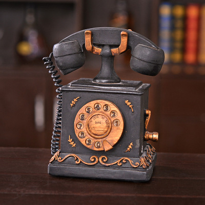 American resin set creative telephone model retro camera home shop restaurant do old decoration