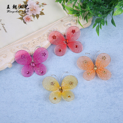 Supply 5.5cm plum flower magic butterfly hand-made leaving small butterfly accessories props to custom wholesale