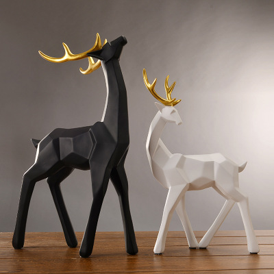 Elk animal sets a Nordic style simple living room wine cabinet TV cabinet creative home decoration handicraft decoration
