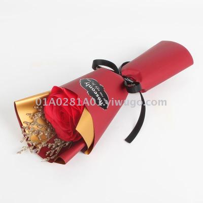 Creative single bouquet of rose soap bouquet gifts qixi valentine's day gift supply wholesale