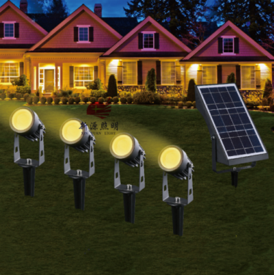 Solar LED Garden Lamp Remote Control Timing Dimming Outdoor Garden Landscape Decoration Lighting Cross-Border Hot