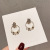 [Factory Direct Sales] Diamond Five-Pointed Star Crystal Circle Simple Small Earlobe Ear Stud Advanced Sense French Net Red