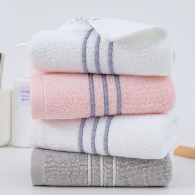 Pure cotton towel Pure color three - forged face towel male and female lovers towel gift box set embroidered words customized advertising towel